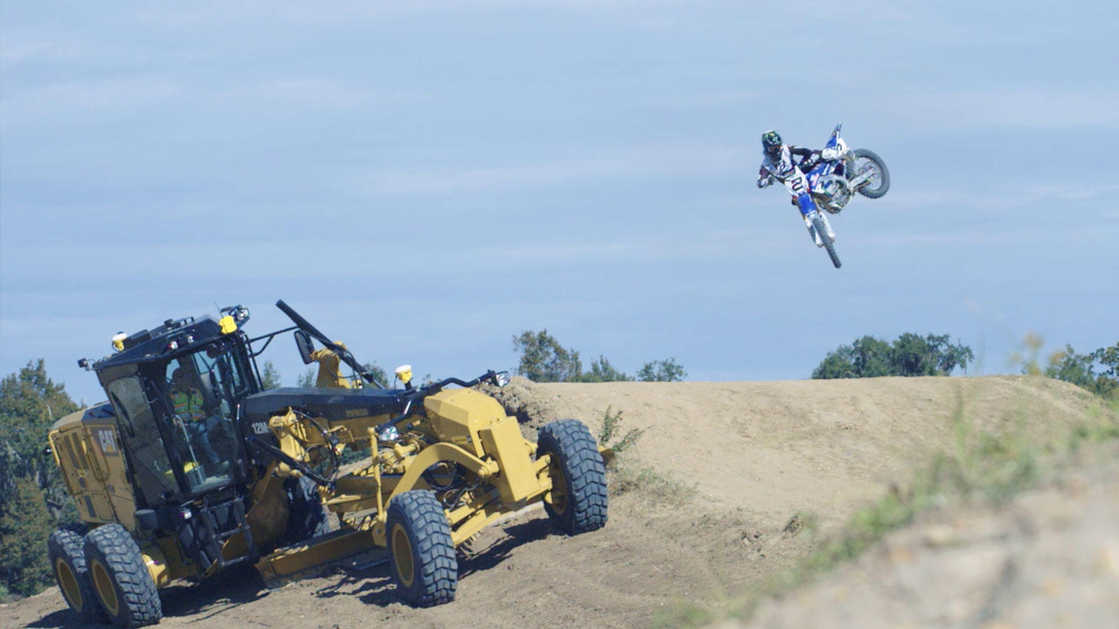 ryan villopoto jumps over a motor grader